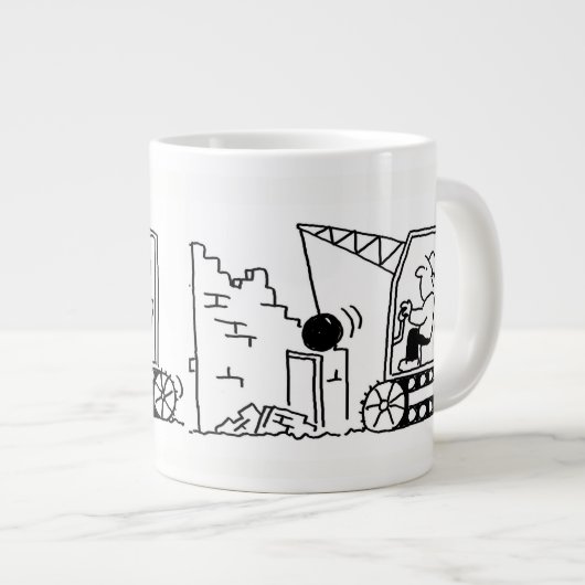 解体工事請負業者アニメ ジャンボコーヒーマグカップ (正面右)