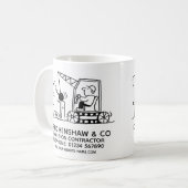 解体請負業者のプロモーションコーヒーマグ コーヒーマグカップ (正面左)