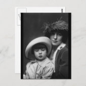 解凍、エヴェリン・ネスビットと息子Arnold Genthe,1913 ポストカード (正面/裏面)