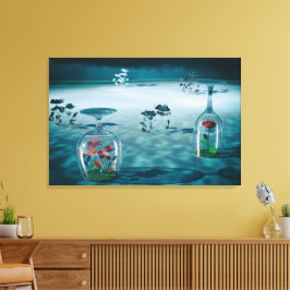 解凍 - 脆弱な生命が保存される キャンバスプリント