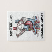 解剖ハートの中のリズムをハートストップ ジグソーパズル (横)