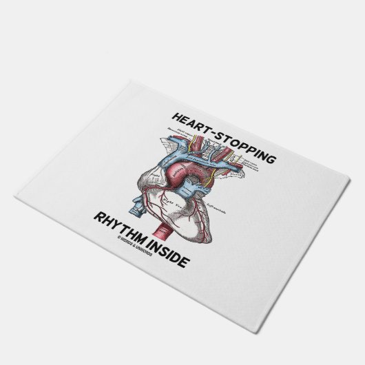 解剖ハートの中のリズムをハートストップ ドアマット (アングル)