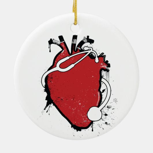 解剖ハートの聴診器 セラミックオーナメント (裏面)