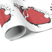 解剖ハートの聴診器 ラッピングペーパー (ロールコーナー)