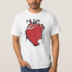 解剖ハートの聴診器 Tシャツ