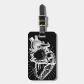 解剖ハートの荷物のラベル ラゲッジタグ (正面縦)