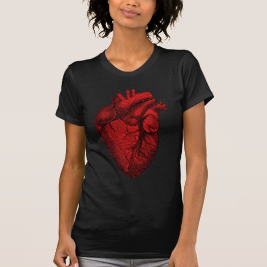 解剖人間のハート Tシャツ (正面)