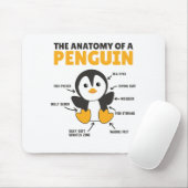 解剖学おもしろいのペンギンの説明 マウスパッド (マウス)