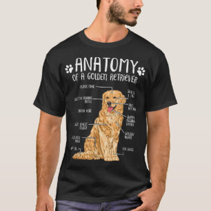 解剖学おもしろいゴールデンレトリバー犬恋人 Tシャツ