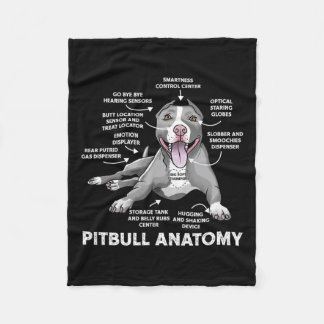 解剖学おもしろいブルドッグ恋人犬のオーナー フリースブランケット