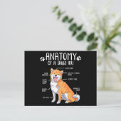 解剖学おもしろい柴犬犬の恋人のギフト インビテーションポストカード (スタンド正面)