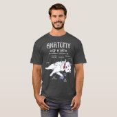 解剖学おもしろい猫子猫子猫ラバーギフト Tシャツ (正面フル)
