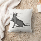 解剖学おもしろい猫 クッション (ブランケット)