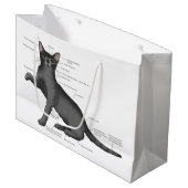 解剖学おもしろい猫 ラージペーパーバッグ (正面アングル)