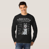 解剖学おもしろいAlaskan Malamute Dog Lover Tシャツ (正面フル)