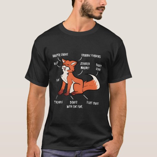 解剖学キツネキツネ Tシャツ (正面)