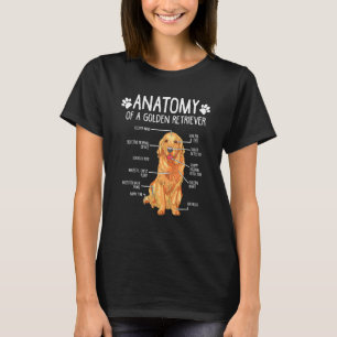 解剖学ゴールデンレトリバー犬 Tシャツ