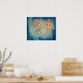 解剖学デジタルアート ポスター (キッチン)