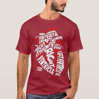 解剖学ハート医療ハート Tシャツ