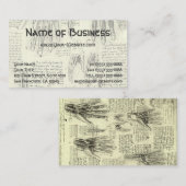 解剖学人間の喉頭と脚(レオナルド・ダ・ヴィンチ) 名刺 (正面/裏面)