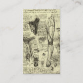 解剖学人間の喉頭と脚(レオナルド・ダ・ヴィンチ) 名刺 (裏面)