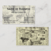 解剖学人間の喉頭と脚(レオナルド・ダ・ヴィンチ) 名刺 (正面/裏面)