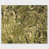 解剖学体自然細胞金ゴールドマスタードChartreuse ラッピングペーパー (フラット)