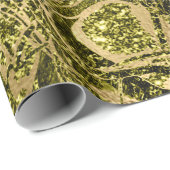 解剖学体自然細胞金ゴールドマスタードChartreuse ラッピングペーパー (ロールコーナー)