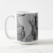 解剖学医学マグ コーヒーマグカップ (左)