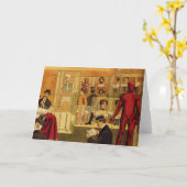 解剖学博物館-挨拶状のヴィンテージの引くこと カード (黄色い花)