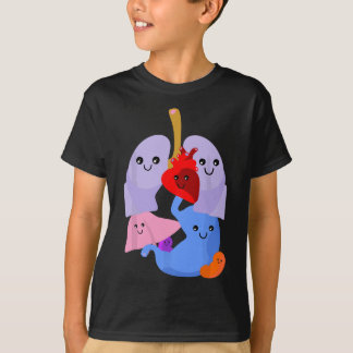 解剖学生理学ハート肺臓器疾患 Tシャツ