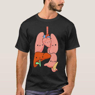 解剖学生理学ハート肺臓器疾患 Tシャツ