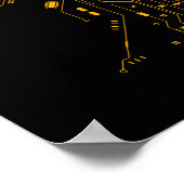 解剖学的なハート CPU プロセッサ コンピューター サイエンス プ ポスター (角)