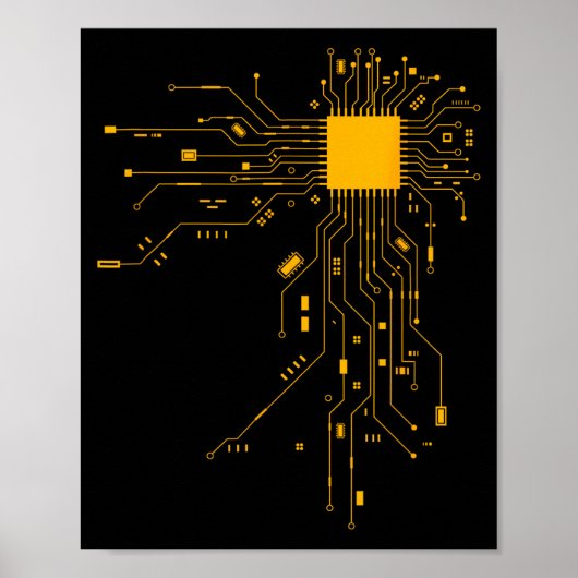 解剖学的なハート CPU プロセッサ コンピューター サイエンス プ ポスター (正面)