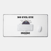 解剖学的な眼球ユーモアの中に邪悪な目はない デスクマット (キーボード&マウス)