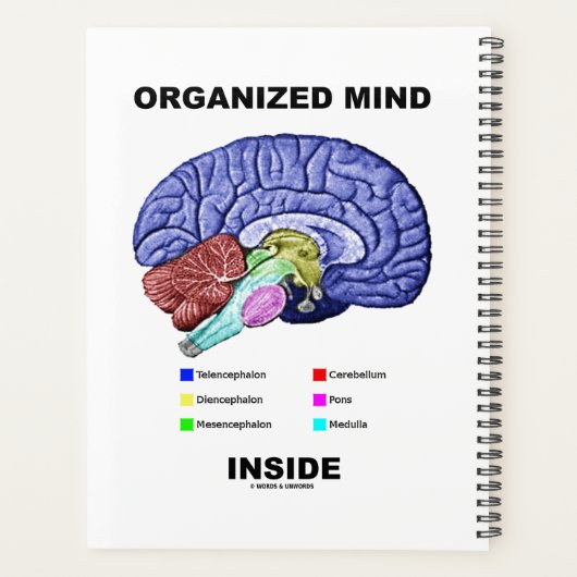 解剖学的な脳のユーモアの中で組織化された心 プランナー手帳 (裏面)