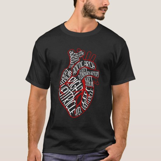 解剖学的に心臓病学者のための彼の医学P Tシャツ (正面)