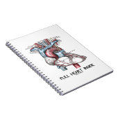 解剖学的イラストレーション内の完全ハート ノートブック (右側)