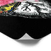 解剖学的ハートと花が愛を示す ポスター (角)