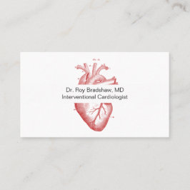 解剖学的ハートイラストレーション心科医 名刺