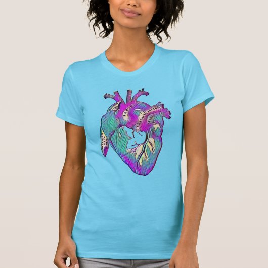 解剖学的ハートカラフルナースTシャツ Tシャツ (正面)