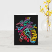 解剖学的ハートデザイン心血管内膜炎 カード (黄色い花)