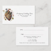 解剖学的ハート医学心臓病医 予約カード (正面/裏面)