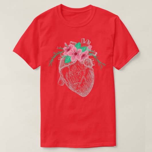 解剖学的ハート心学者 Tシャツ (デザイン正面)