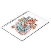 解剖学的ハート心臓ナースプラクティショナーコーヒー ノートブック (左側)