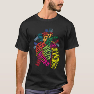 解剖学的ハート心臓学シャツ医 Tシャツ