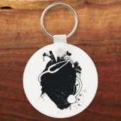 解剖学的ハート聴診器 キーホルダー (正面)