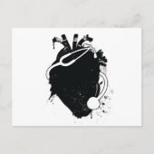 解剖学的ハート聴診器 ポストカード (正面)