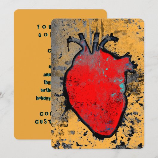 解剖学的ハート 招待状 (正面/裏面)