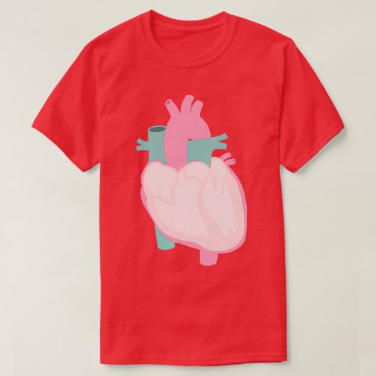 解剖学的パステルハート Tシャツ (デザイン正面)
